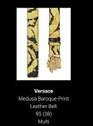 Versace Belt Men's 95 (38) Medusa Baroque Print Leather Belt - Reversible 