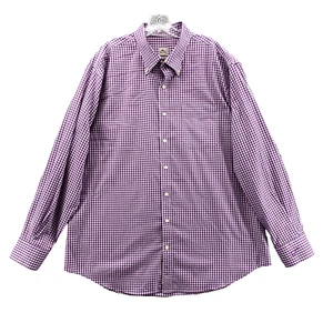 Peter Millar Nanoluxe Shirt Men X-Large Purple Check Corpcore Sportswear Preppy - Picture 1 of 9