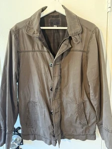 Mens Converse One Star Taupe Sz. Small Lightweight Jacket Raw Edge Detail - Picture 1 of 10