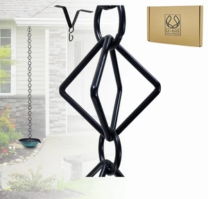 Regenkette Wassersammlung für Dachrinnen, Regenwasserfänger & Umsteller, 8,5 Fuß... - Bild 1 von 8