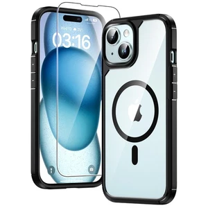 TAURI Cover per iPhone 15 con Pellicola in Vetro Temperato [Compatibile con - Foto 1 di 24