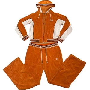 De Colección Y2K Dama Enyce Terciopelo Naranja Traje de Pista Hip Hop Pierna Ancha Para Mujer XL DEFECTUOSO Leer - Imagen 1 de 15