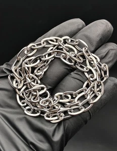 24" Stainless Steel Silver Chain Necklace 1 Hook Hanging Thai Amulet CK801 - Picture 1 of 8