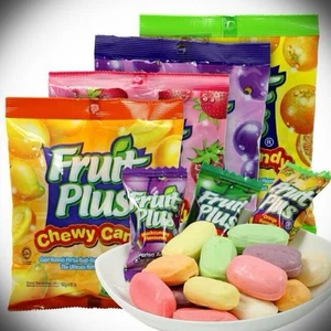Fruit Plus Chewy Gummy Soft Candy ASSORTED FLAVOR 4x120 gram Halal Certified - Picture 1 of 2
