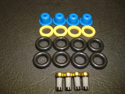 Porsche 911 924 944 Fuel Injector Service Repair Kit: Caps, O-rings, Filters - Image 1 of 3