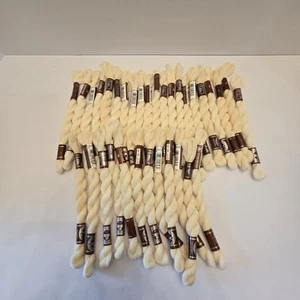 DMC Wool Embroidery Floss Broder Medicis BLANC White 27.3yd Skein Lot Of 32 - Picture 1 of 8