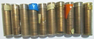10 Rotoli Non Circolati UNC Lincoln Moneta Piccolo Centesimo 1959 1968 D 1969 S 1973 1 Offerta - Foto 1 di 4