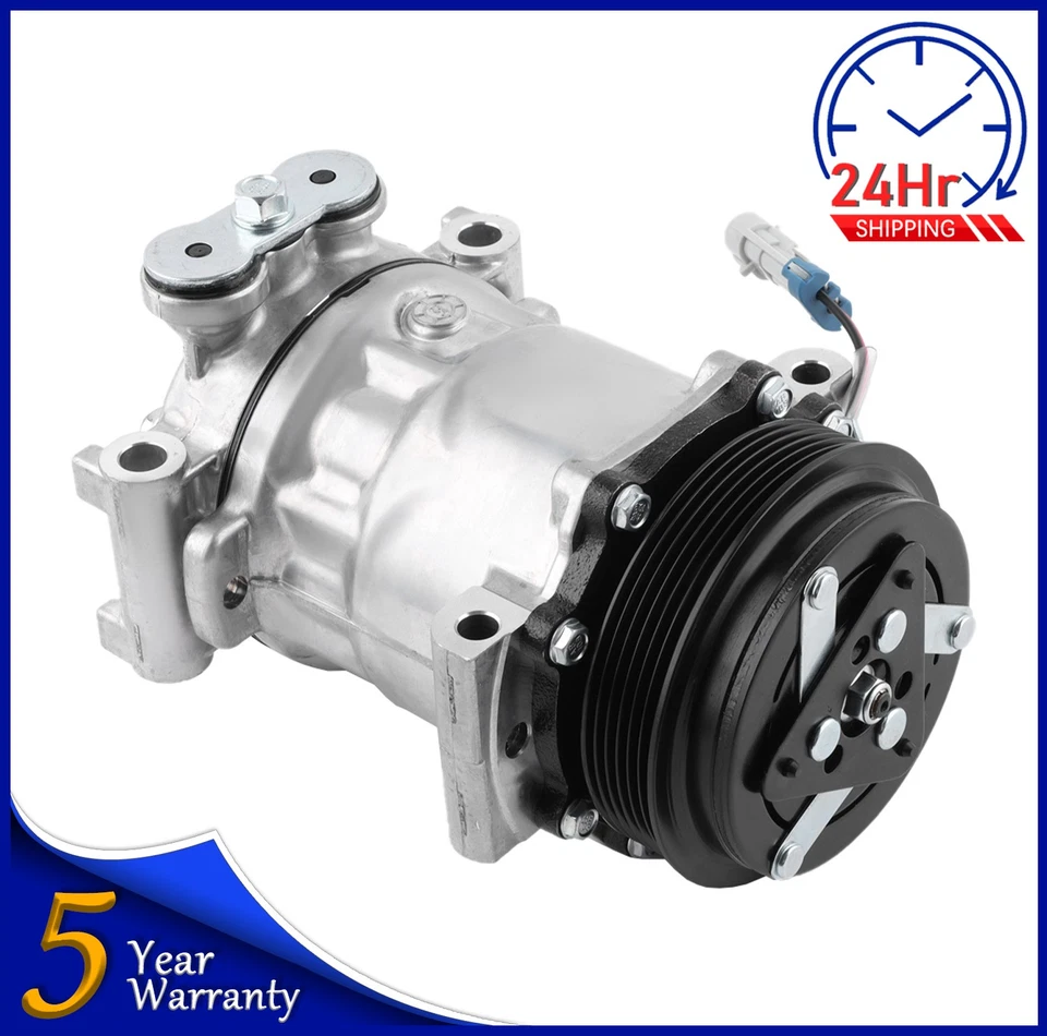AC Compressor w/ Clutch for 1996-1999 Chevy GMC C1500 C2500 C3500 4.3L 5.7L 6.5L - Изображение 1 из 4