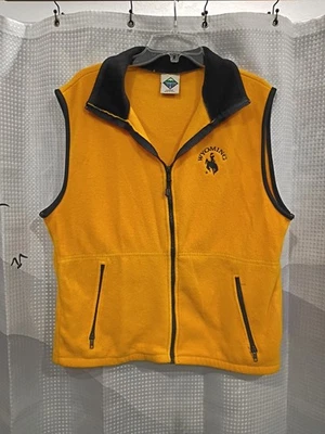 Chaleco Timberline Hombre Grande Poliéster Universidad Wyoming Amarillo Cremallera Foto 1 de 4