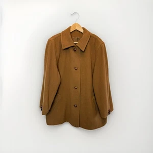 Daks Women’s UK 20 100% Pure New Wool Brown Smart Jacket Coat - Picture 1 of 20