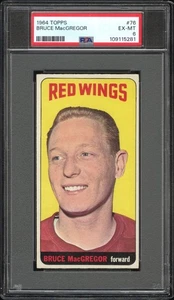 1964 TOPPS HOCKEY CARD #76 BRUCE MacGREGOR, PSA 6 EX-MT (DETROIT RED WINGS) - Picture 1 of 2