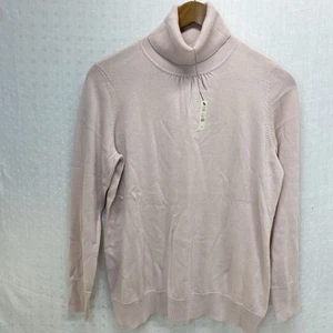 Talbots 1X Petite Pink Pima Bawełniany golf Preppy Understated Capsule Sweter - Zdjęcie 1 z 10
