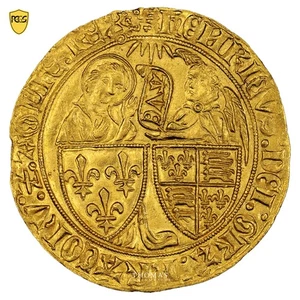 Henry VI - Gold Salut d'or - Rouen - PCGS MS 63 - The Hundred Years War - Picture 1 of 3