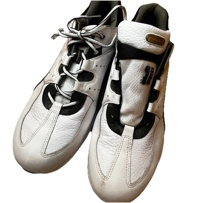 Zapatos de golf FootJoy SuperLite 56732 de cuero blanco/negro para hombre talla 13 Foto 1 de 4