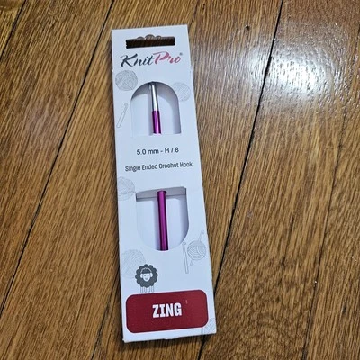 Gancho de ganchillo Knitpro Zing de un solo extremo H/8.  5 mm Foto 1 de 4
