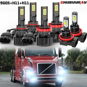 for Volvo VNL VNM 2004-2015 Combo LED Headlight High/Low Beam+Fog Light Bulbs - Bild 1 von 17