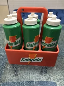 Portador Gatorade vintage con 6 botellas de agua de plástico Squeeze 32 oz - Imagen 1 de 12