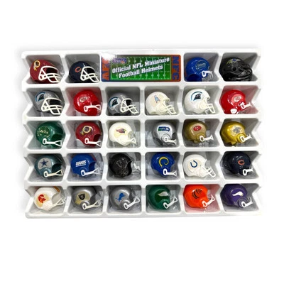 Cascos Gumball NFL de colección de la década de 1990 en bandeja de plástico con envío por correo 28 equipos Foto 1 de 2