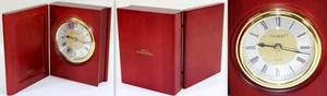 DANBURY "Things Remembered" Quartz Mahogany Book Shape Remembrance Clock - Picture 1 of 12