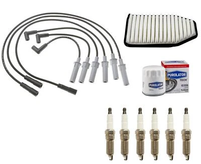 Wire Set Plugs Air Filter & Oil Filter Tune Up For Jeep Wrangler 3.8L 2007-2011 - Image 1 of 4