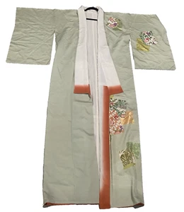 JAPANESE Kimono Haori Women One Size Multicolor Traditional Loungewear 16-10 - Picture 1 of 17