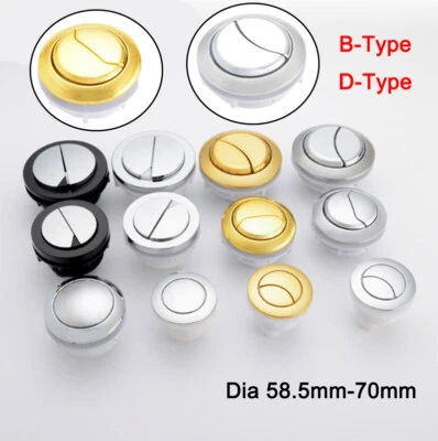 Dia 58.5mm-70mm Round Dual Flush Toilet Cistern Push Button Fitting Replacement - Image 1 of 4