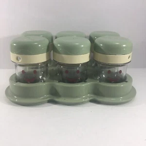 Baby Bullet Storage Food Jars Containers Lids Date Dial Tray of 6 Replacements - Foto 1 di 5