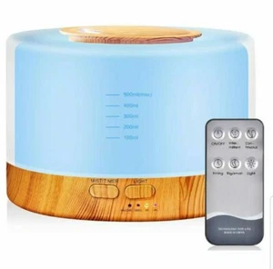Diffusore di Aromi Umidificatore Aromaterapia Telecomando Oli Essenziali 500ML - Foto 1 di 10