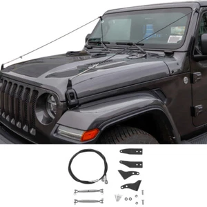 For Jeep Wrangler JL 2018+ Limb Risers Kit Hood Protective Sub-line Bracket - Picture 1 of 7