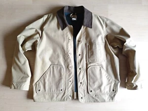 Chaqueta de tela de hojalata seca FILSON estilo 721 sin cera talla L beige vintage - Imagen 1 de 22
