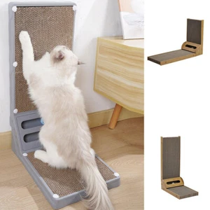 Wear-resistant Indoor Corrugated paper Pet Cat L Shape Scratching Board uk - Picture 1 of 26
