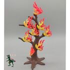 Playmobil tree on fire-forest fire-fire brigade-flares