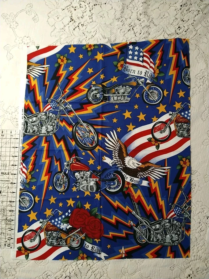 Alexander Henry BORN TO RIDE Motorcycles Choppers Flags Lightning 2002 HTF RARE - Image 1 of 3