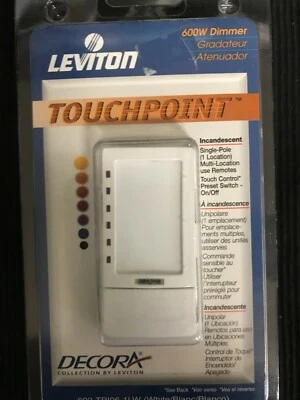 Atenuador de luz decora blanco punto táctil Leviton TPI06-1LW  Foto 1 de 3