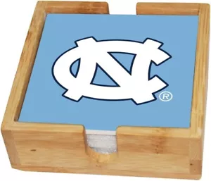 (Set of 2) Official NCAA University of North Carolina Tar Heels Coaster Sets - Picture 1 of 3
