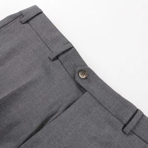 Hiltl NWT Flat Front Dress Pants Size 52 36 US Dayne Solid Gray Wool Blend - Picture 1 of 12