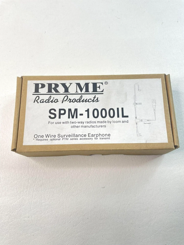 Pryme SPM-1000IL Headphone Kit for Radios ICOM Series G,11, 21 Security Radios - Image 1 of 4