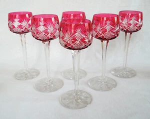 6 verres à vin du Rhin Roemers - cristal de Baccarat - modèle Hyères - Picture 1 of 13
