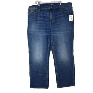 Old Navy LOOSE Mens Built-in Tough straight leg Denim Blue Jeans Size 44x32 New - Picture 1 of 10