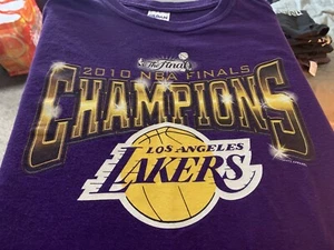 T-shirt Los Angeles Lakers 2010 NBA Champions uomo viola grandi finali Kobe Shaq - Foto 1 di 4