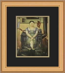 Estampado enmarcado personalizado de Fernando Botero The Maid - Imagen 1 de 2