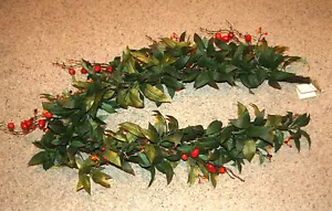LOVELY! WILLIAMS SONOMA HOLIDAY ROSE HIP GARLAND 72" LONG NEW w/ TAG HOME DECOR - Picture 1 of 4
