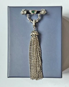 Colorful Crystal Rhinestones Arrow Brooch & Purls Pendant Brooch Set - Picture 1 of 7