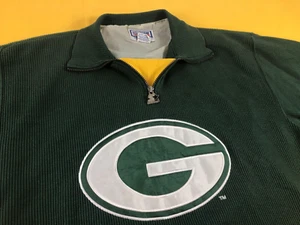 RARE Vintage 90s Green Bay Packers Starter Lined 1/4 Zip Sweatshirt Mens L - Bild 1 von 4