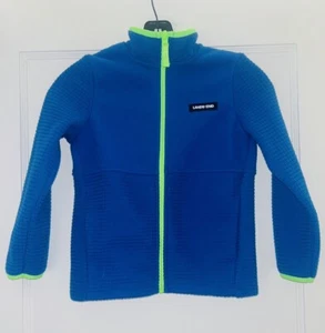 Lands' End Boy's Breathable Grid Fleece Full-Zip Jacket Blue Green 6 Boys - Picture 1 of 5