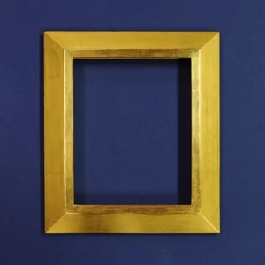 Marco de fotos de perfil contemporáneo de 9" x 12" - 20" x 24" dorado en hoja de oro de 22K - Imagen 1 de 8