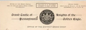 a2 1901 Grand Castle PA Knight of the Golden Eagle 127a - Picture 1 of 2