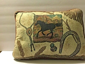 Riverdale Cuscino Decorativo Lancio Arazzo Cavallo Tema Equitazione 16,5x12,5" USA - Foto 1 di 7