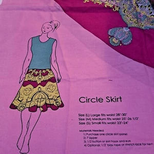 Boho Paisley Circle Skirt Floral Fabric Panel Cut & Sew sz S-M-L Jo-Ann Fabric - Picture 1 of 7