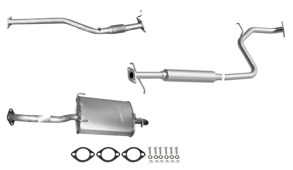 Fits: 00 to 02 1.5L & 01 to 05 1.6L Hyundai Accent Flex Pipe, Resonator, Muffler Foto 1 de 1